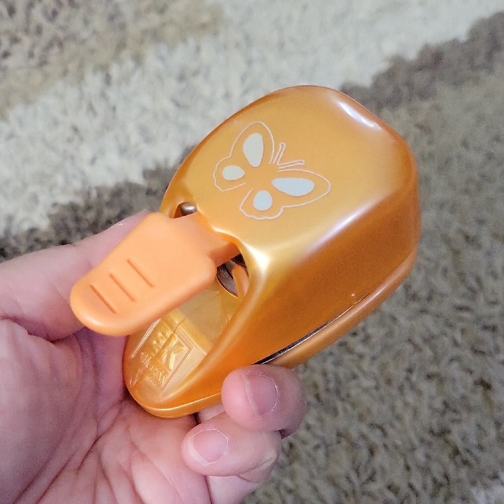 Orange Butterfly Design Punch by